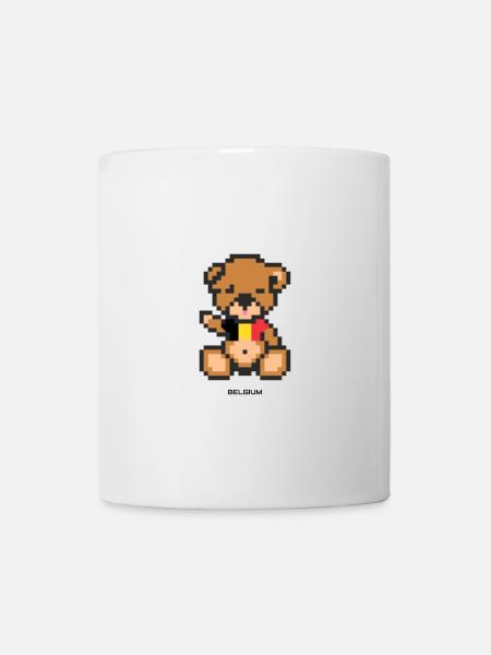 Pixel Bear Belgium - Mug - white