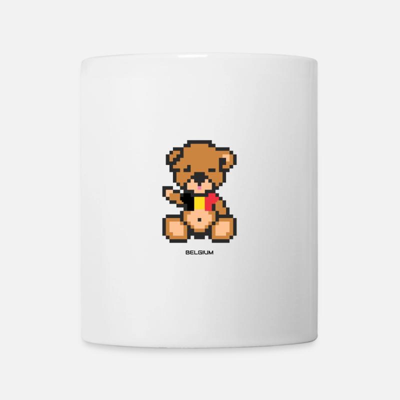 Pixel Bear Belgium - Mug blanc - blanc