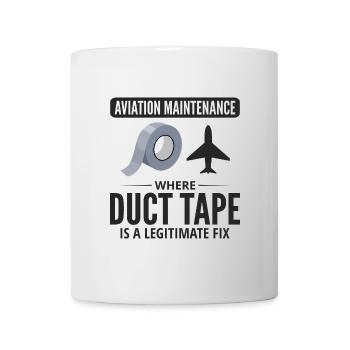 Flugzeugmechaniker Luftfahrtwartung Klebeband - Tasse - Weiß - Vorne