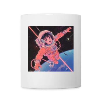 80s anime girl calming high quality fashion print - Mug - white - Front