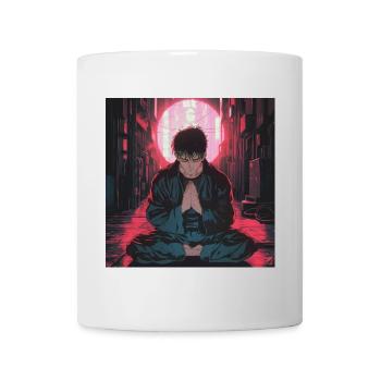 80er Jahre Anime Typ beruhigender hochwertiger Modedruck - Tasse - Weiß - Vorne