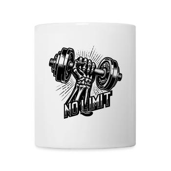 keine Grenze hartes Workout Bodybuilding Hantel - Tasse - Weiß - Vorne
