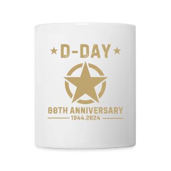 D-Day 80th anniversary Normandy Beach Landing 1944 - Mug blanc - blanc - Devant
