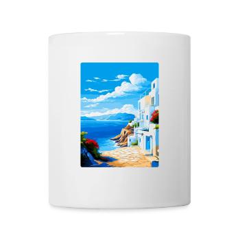 Milos Griechenland Vintage Reiseposter WPA Souvenir - Tasse - Weiß - Vorne