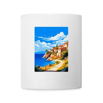 Mani Halbinsel Griechenland Vintage Reiseposter WPA - Tasse - Weiß - Vorne