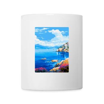 Îles Saroniques Grèce Affiche de voyage vintage WPA - Mug blanc - blanc - Devant