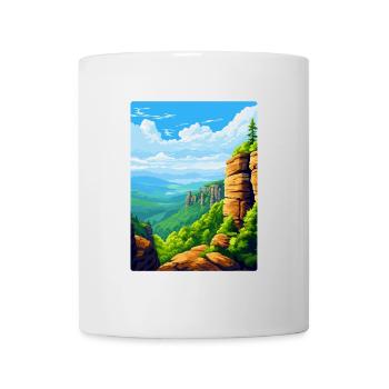 Elbsandsteingebirge Deutschland Reiseplakat WPA - Tasse - Weiß - Vorne