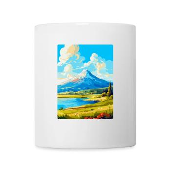 Mont Dirfi Grèce Affiche de voyage vintage souvenir - Mug blanc - blanc - Devant