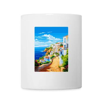 Albufeira Portugal Vintage Travel Poster Souvenir - Mug - white - Front