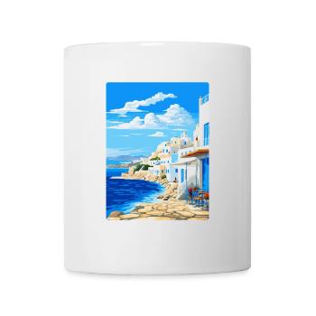 Mykonos Griechenland Vintage Reiseplakat Souvenir WPA - Tasse - Weiß - Vorne