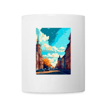 Lodz Pologne Affiche de voyage vintage WPA Art Souvenir - Mug blanc - blanc - Devant