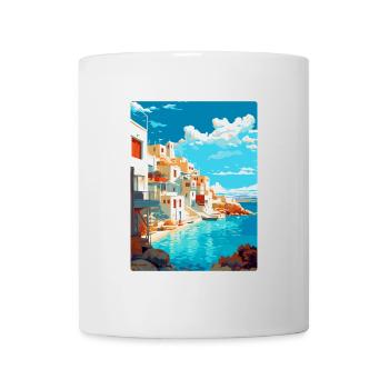 Naxos Greece Vintage Travel Poster WPA Souvenir - Mug - white - Front