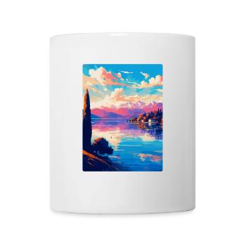 Lago Maggiore Schweiz Vintage Reiseplakat - Tasse - Weiß - Vorne