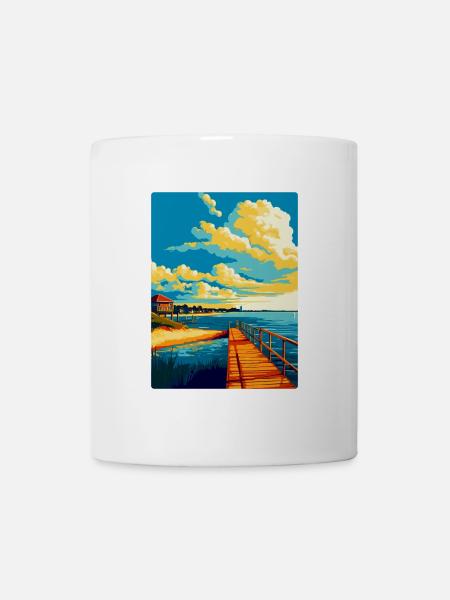 Swinoujscie Polen Vintage Reiseplakat Souvenir - Tasse - Weiß