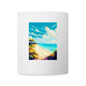 Strand Podrace Kroatien Vintage Reiseposter WPA - Tasse - Weiß - Vorne