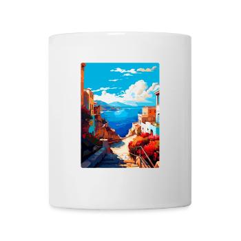 Crète Grèce Affiche de voyage vintage WPA Souvenir - Mug blanc - blanc - Devant