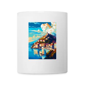 Kavala Grèce Vintage Affiche de voyage WPA Souvenir - Mug blanc - blanc - Devant