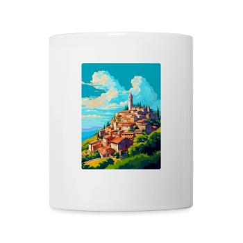 Motovun Kroatien Vintage Reiseplakat Souvenir WPA - Tasse - Weiß - Vorne
