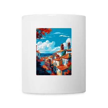 Tomar Portugal Affiche de voyage vintage Souvenir WPA - Mug blanc - blanc - Devant