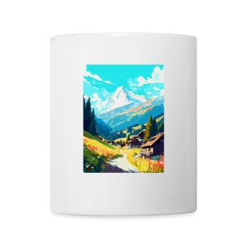Mayrhofen Österreich Vintage Reiseposter Souvenir - Tasse - Weiß - Vorne
