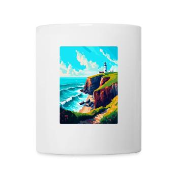 Cabo Da Roca Portugal Affiche de voyage vintage WPA - Mug blanc - blanc - Devant