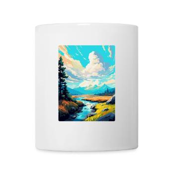 Pieninski Pologne Affiche de voyage vintage souvenir - Mug blanc - blanc - Devant