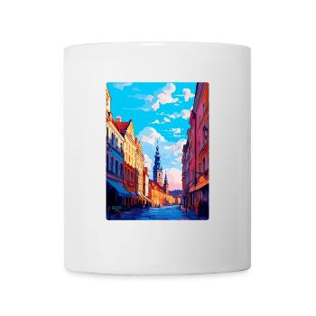 Plzen République tchèque Vintage Affiche de voyage WPA Art - Mug blanc - blanc - Devant