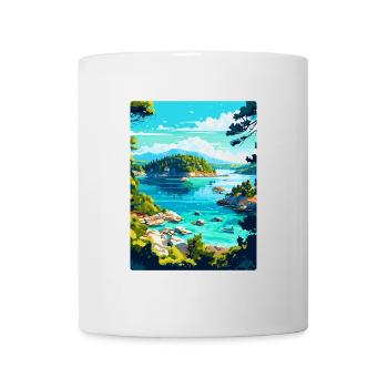 Mljet Nationalpark Kroatien Vintage Reiseplakat - Tasse - Weiß - Vorne
