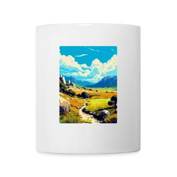 Affiche de voyage vintage du Velebit du Nord en Croatie WPA - Mug blanc - blanc - Devant
