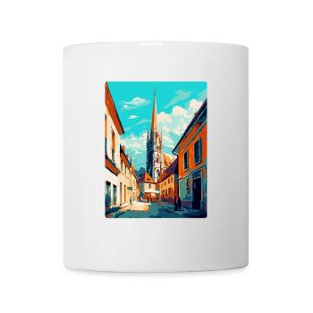 Osijek Kroatien Vintage Reiseplakat Souvenir WPA - Tasse - Weiß - Vorne