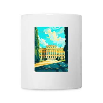 Château de Schönbrunn Autriche Affiche de voyage vintage - Mug blanc - blanc - Devant