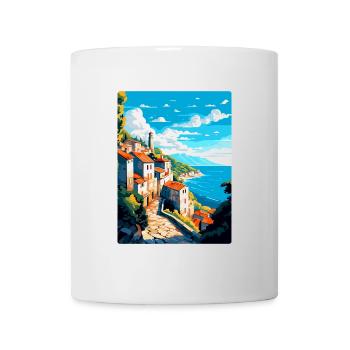 Ston Kroatien Vintage Reiseposter WPA Souvenir - Tasse - Weiß - Vorne