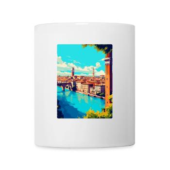 Vérone, Italie, Affiche de voyage vintage, WPA, Souvenir - Mug blanc - blanc - Devant