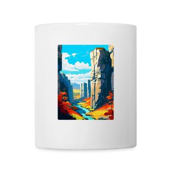 Affiche de voyage du Karst morave en République tchèque WPA - Mug blanc - blanc - Devant