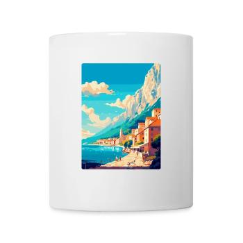 Makarska Kroatien Vintage Reiseplakat Souvenir - Tasse - Weiß - Vorne