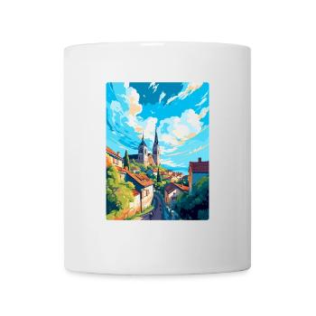 Tabor République tchèque Affiche de voyage vintage WPA Art - Mug blanc - blanc - Devant