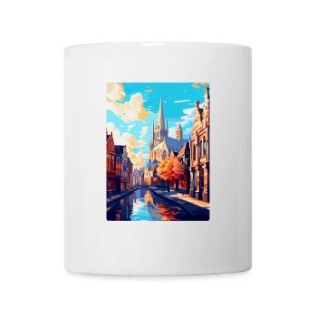 Gent Belgien Vintage Reiseplakat WPA Souvenir - Tasse - Weiß - Vorne