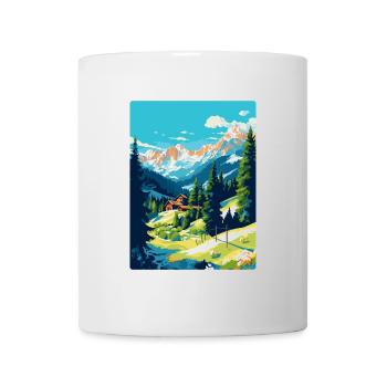 Gstaad Switzerland Vintage Travel Poster Souvenir - Mug - white - Front