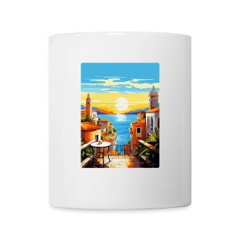 Malaga Espagne Affiche de voyage vintage WPA Souvenir - Mug blanc - blanc - Devant