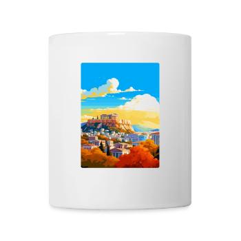 Athens Greece Vintage Travel Poster WPA Souvenir - Mug - white - Front
