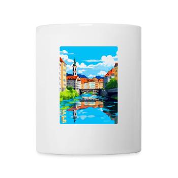 Ljubljana Slovenia Vintage Travel Poster Souvenir - Mug - white - Front