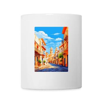 Alicante Espagne Affiche de voyage vintage Souvenir WPA - Mug blanc - blanc - Devant