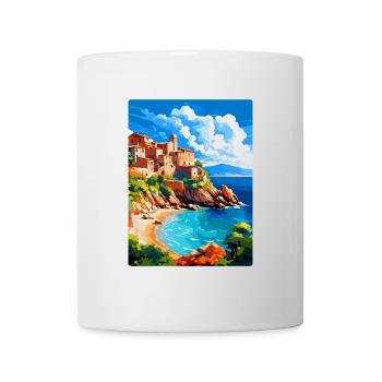 Corse France Affiche de voyage vintage Souvenir WPA - Mug blanc - blanc - Devant