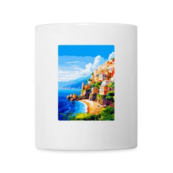 Amalfi Italie Affiche de voyage vintage WPA Souvenir - Mug blanc - blanc - Devant