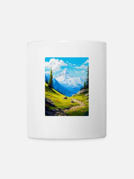 Gran Paradiso Italie Affiche de voyage vintage souvenir - Mug blanc - blanc