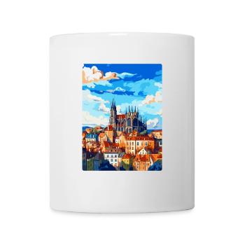 Kutna Hora République tchèque Affiche de voyage vintage - Mug blanc - blanc - Devant