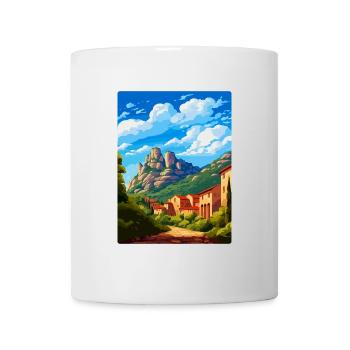 Montserrat Spain Vintage Travel Poster Souvenir - Mug - white - Front