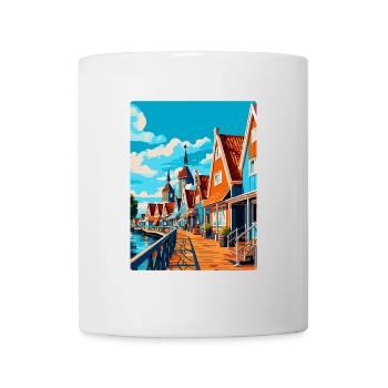 Volendam Netherlands Vintage Travel Poster WPA Art - Mug - white - Front