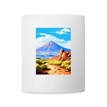 Parc national du Teide Espagne Affiche de voyage vintage - Mug blanc - blanc - Devant