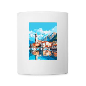 Kotor Montenegro Vintage Poster Souvenir de Voyage - Mug blanc - blanc - Devant